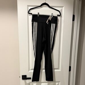 Adidas Black Leggings with White Accents